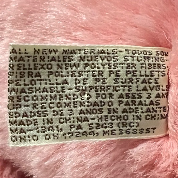 Vintage The Scarborough Collection 12” Plush Teddy Bear Pink Purple Ears Feet - Picture 6 of 6